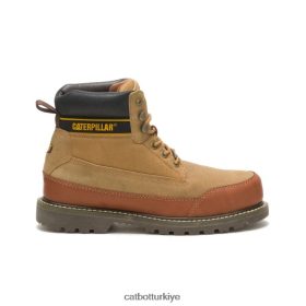 Caterpillar Türkiye R08L4205 Caterpillar X Nigel Cabourn erkekler utah önyüklemesi deri kahverengi | gündelik çizmeler